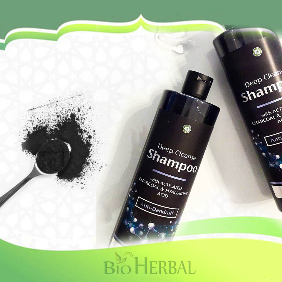 Shampo Natyrale për Flokë me Zbokth - Hair Shampoo (Activated charcoal/Hyaluronic Acid)